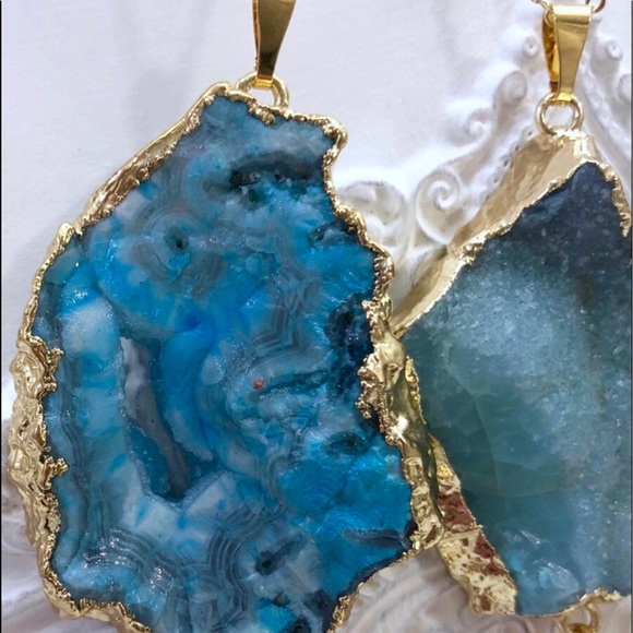 🆕Géode Druzy Tassel Necklace - Picture 5 of 5